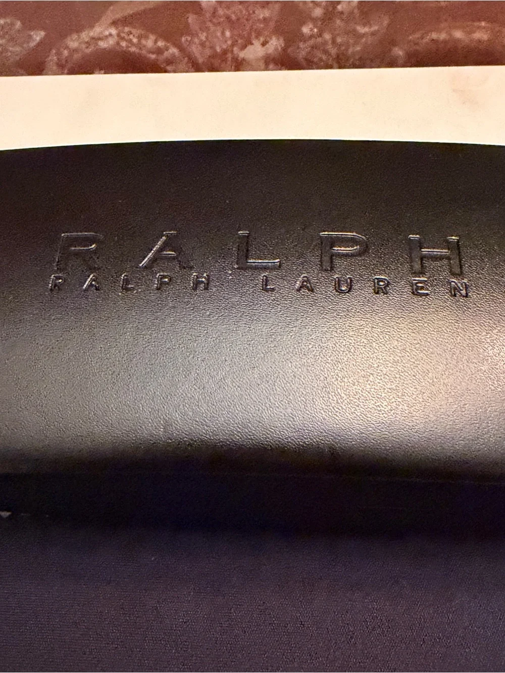 Ralph Lauren Black Hard Eyewear Case & Matching Cleaning Cloth Set (GUC)